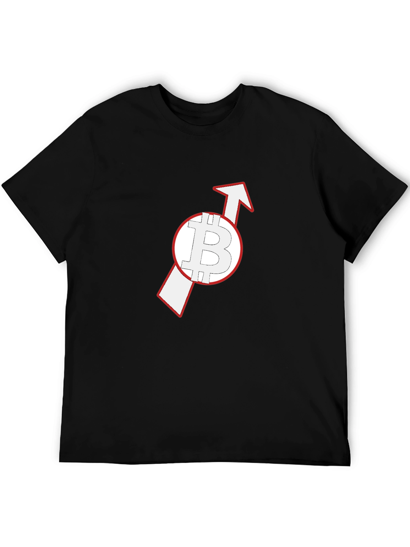 Bitcoin Upward Arrow Black T-Shirt