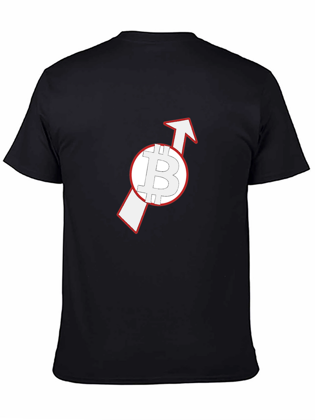 Bitcoin Upward Arrow Black T-Shirt