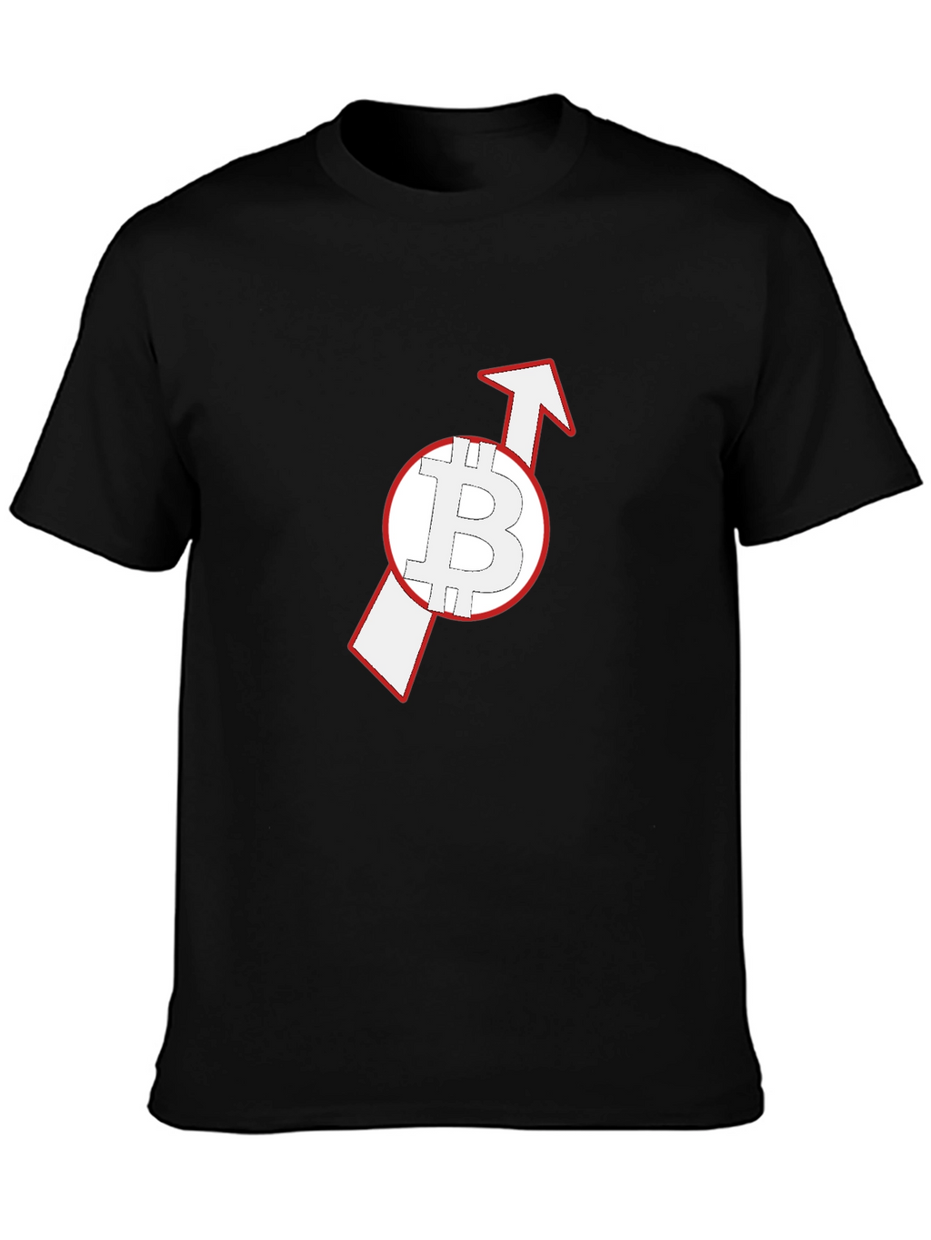 Bitcoin Upward Arrow Black T-Shirt
