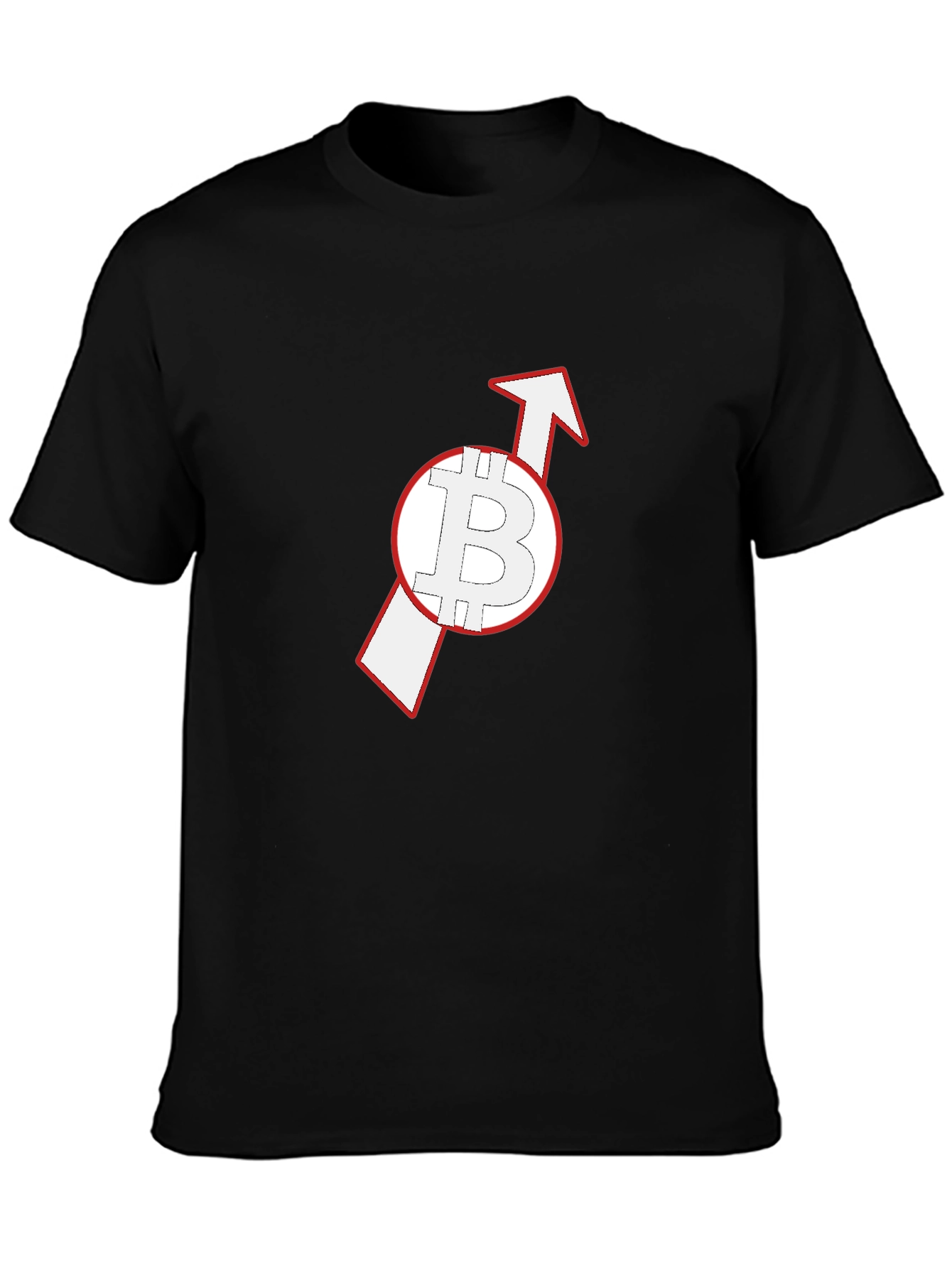 Bitcoin Upward Arrow Black T-Shirt