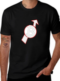 Bitcoin Upward Arrow Black T-Shirt