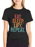 Eat Sleep Lift Repeat Graphic T-Shirt
