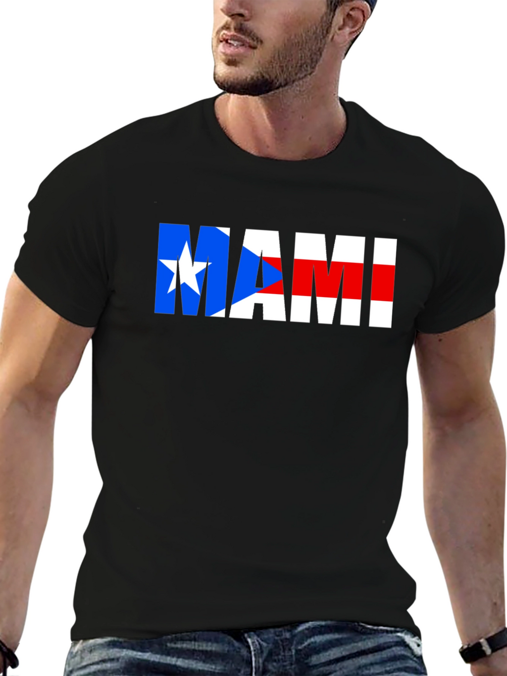 MAMI Puerto Rico Flag Graphic T-Shirt