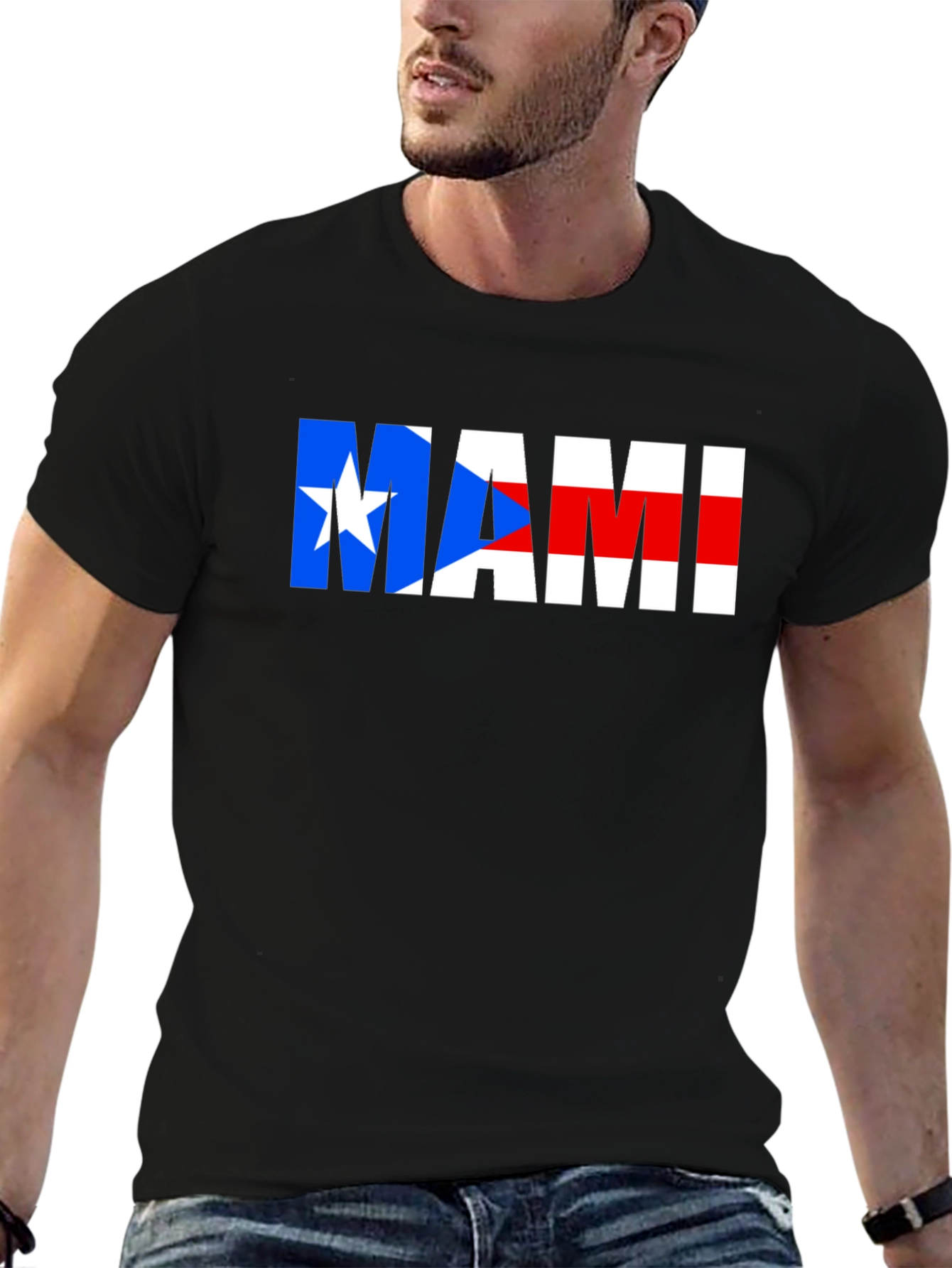 MAMI Puerto Rico Flag Graphic T-Shirt