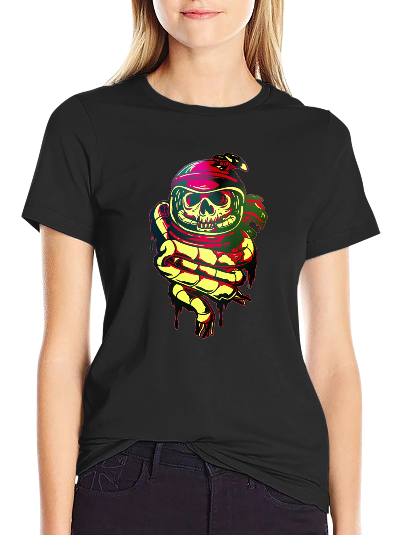 Skull Astronaut Snake T-Shirt