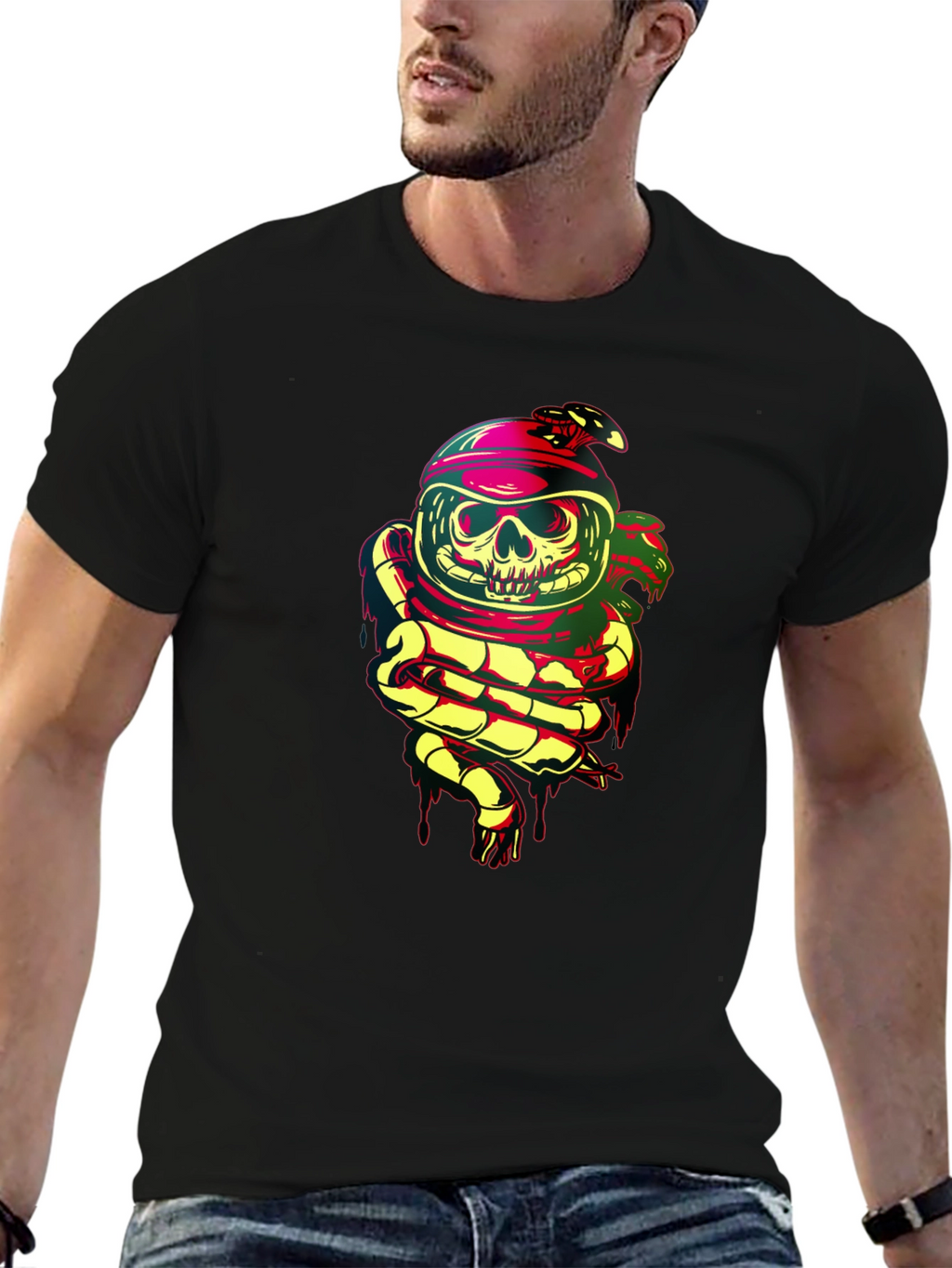 Skull Astronaut Snake T-Shirt