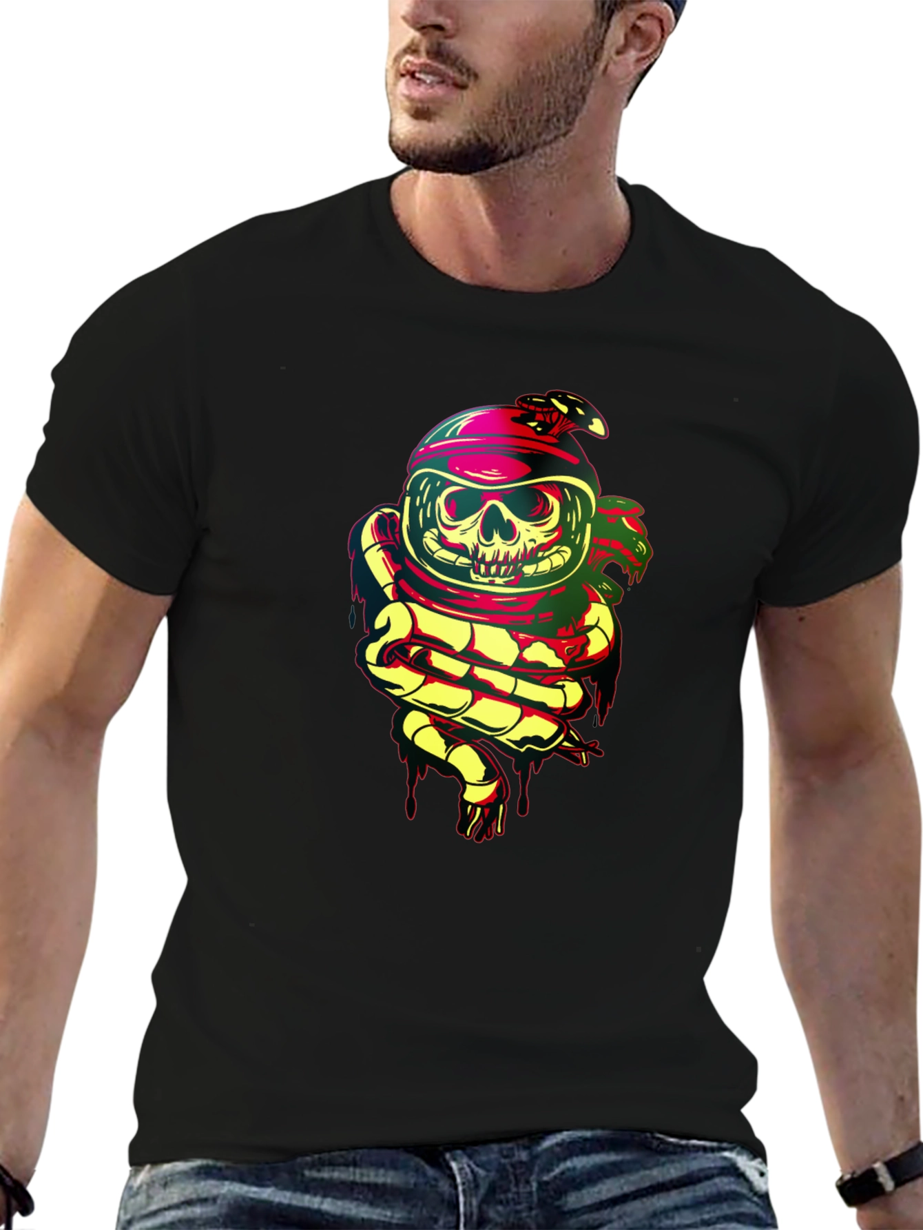 Skull Astronaut Snake T-Shirt
