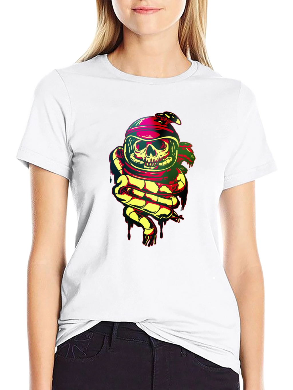 Skull Astronaut Snake T-Shirt