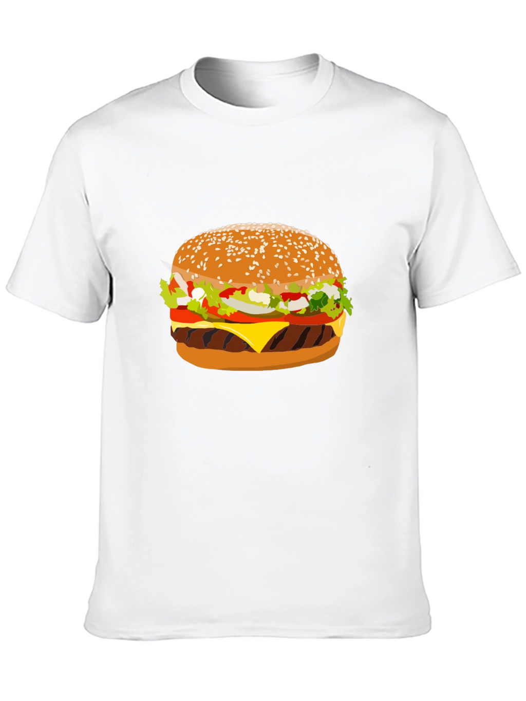 Burger Graphic T-Shirt - Casual Black Tee