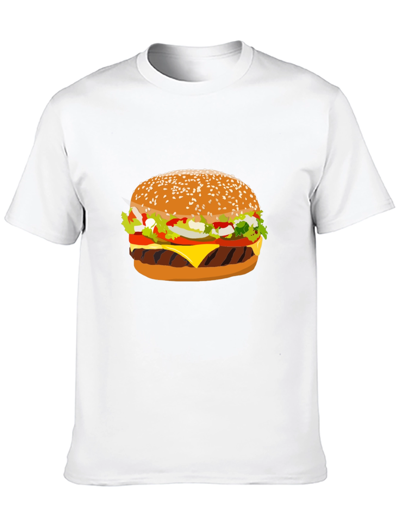 Burger Graphic T-Shirt - Casual Black Tee