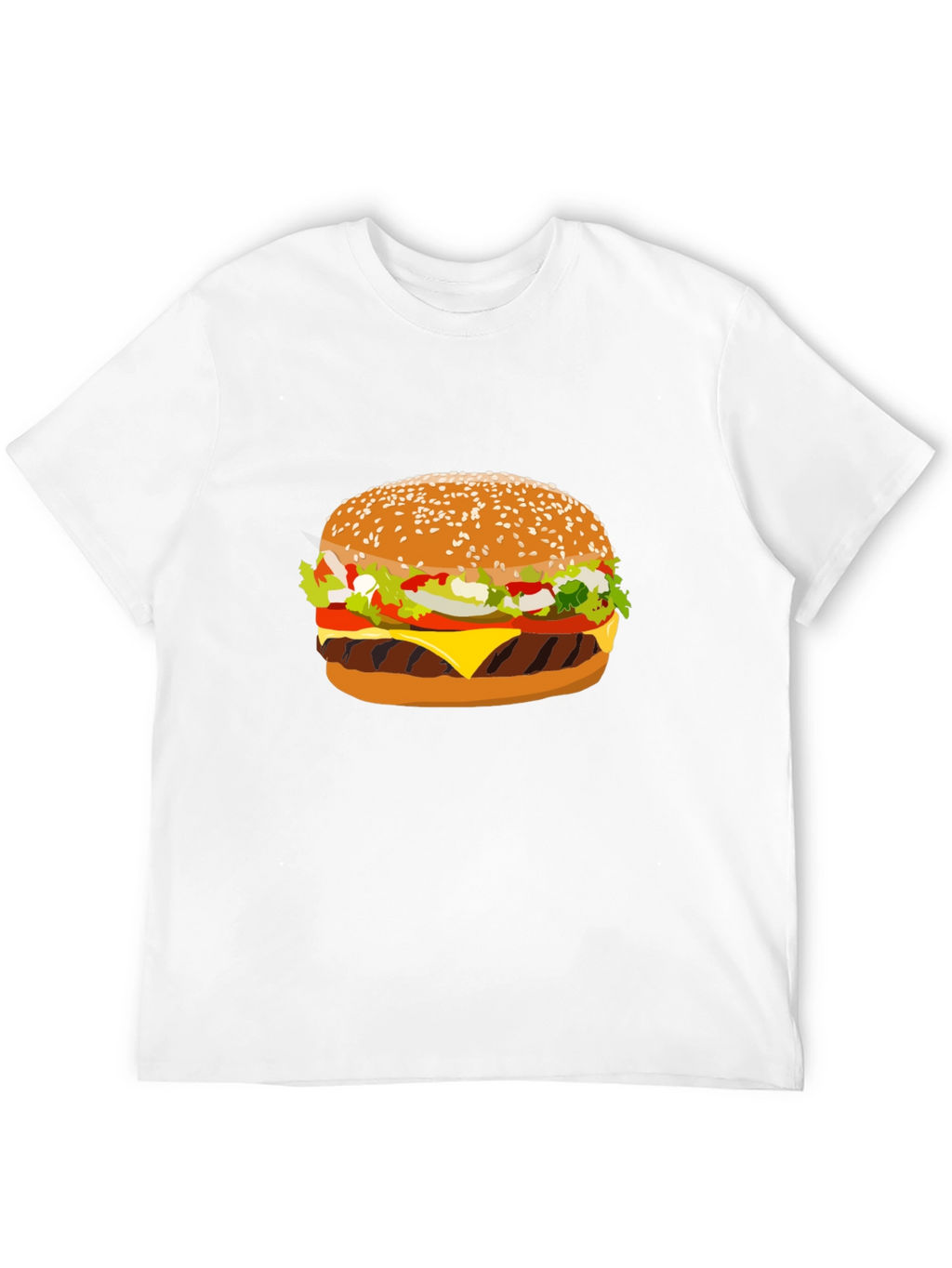 Burger Graphic T-Shirt - Casual Black Tee