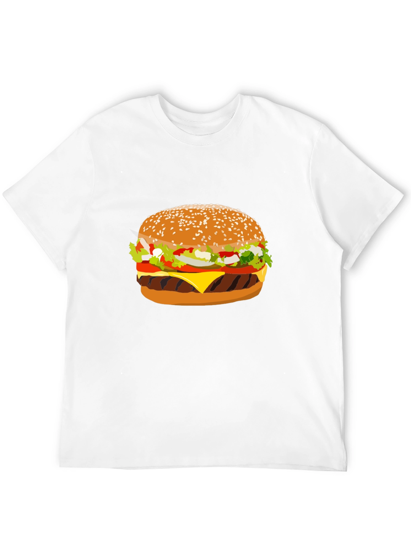 Burger Graphic T-Shirt - Casual Black Tee