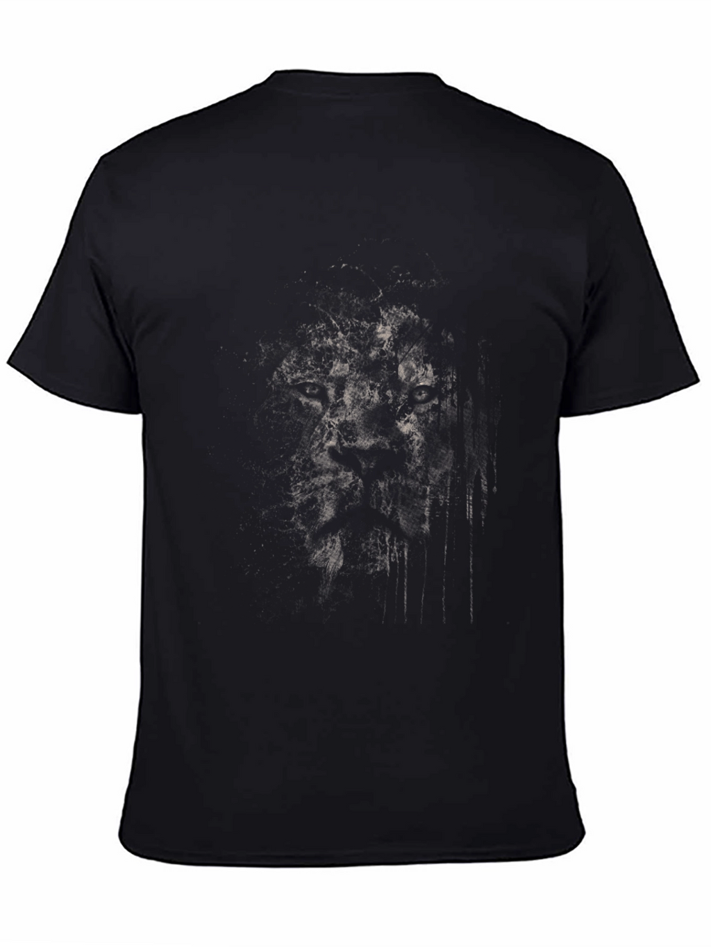 Abstract Face Graphic Black T-Shirt