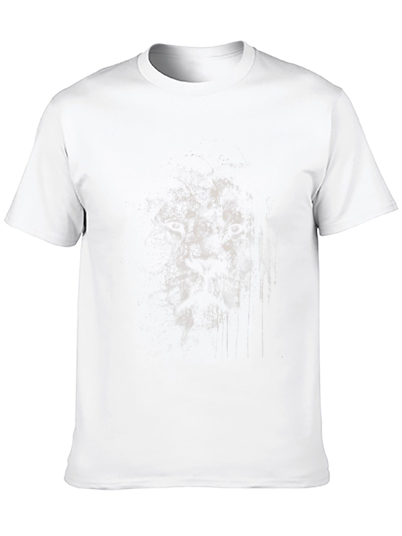Abstract Face Graphic Black T-Shirt
