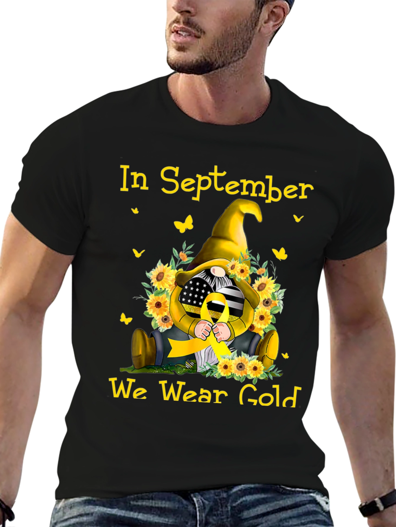 In September We Wear Gold Gnome T-Shirt