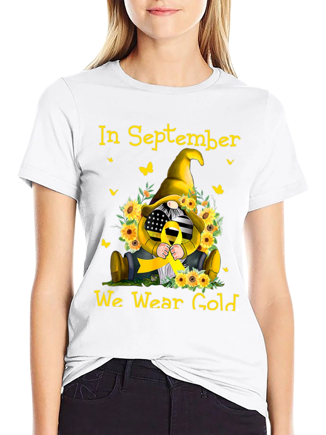 In September We Wear Gold Gnome T-Shirt
