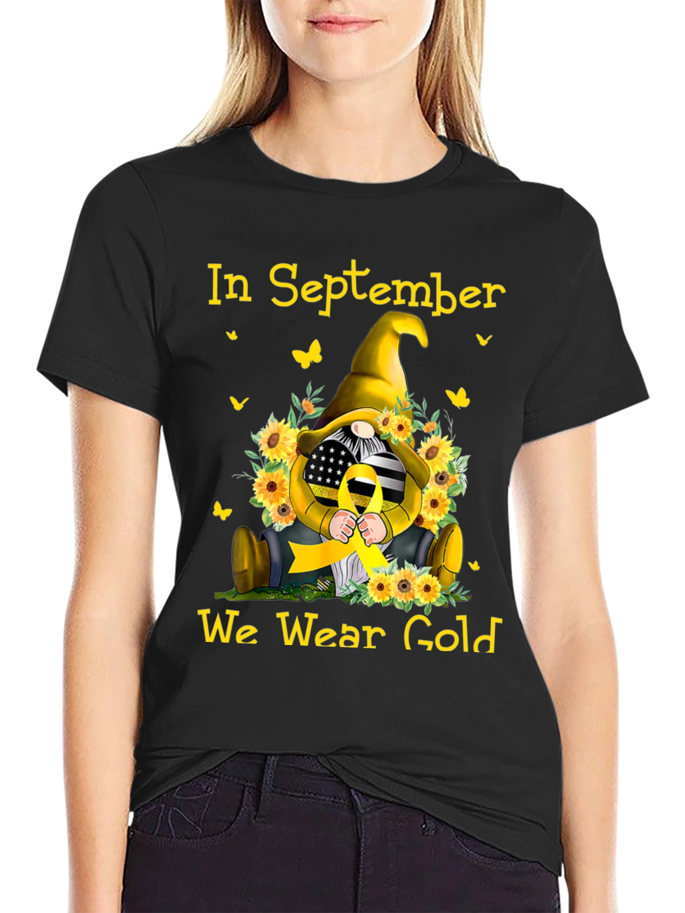 In September We Wear Gold Gnome T-Shirt