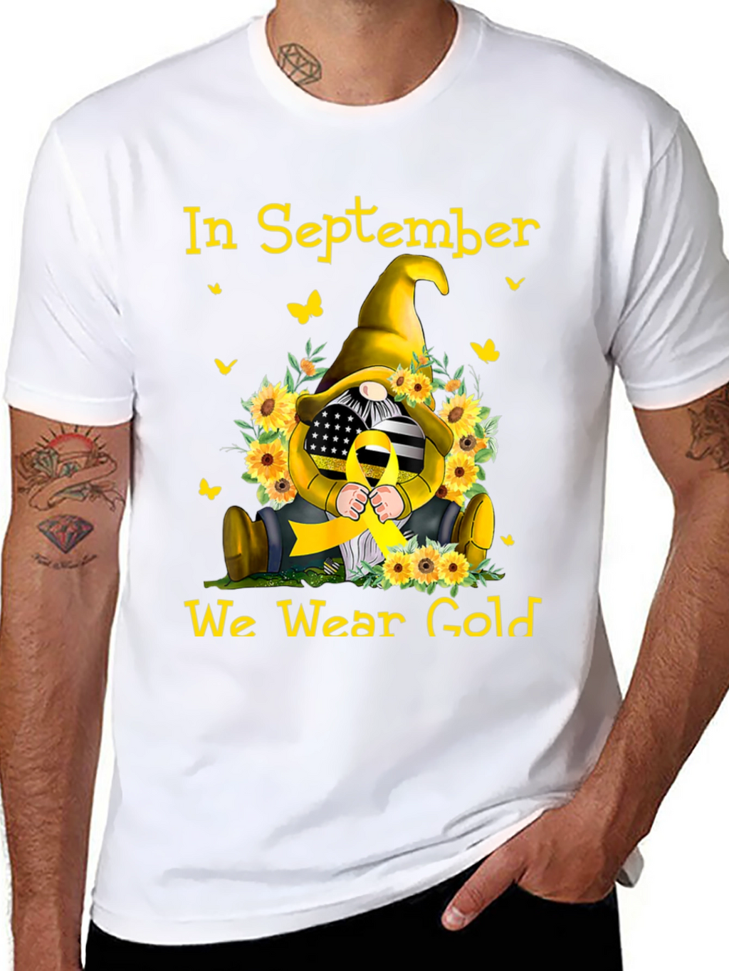 In September We Wear Gold Gnome T-Shirt