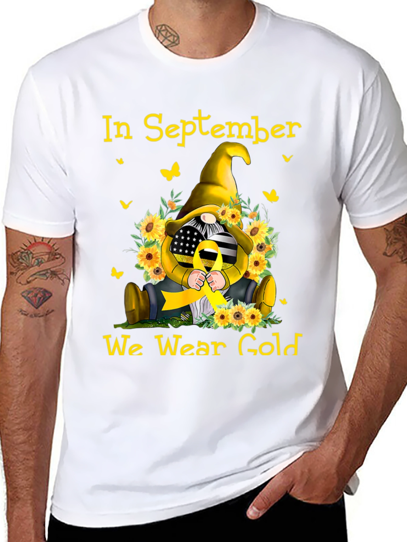 In September We Wear Gold Gnome T-Shirt