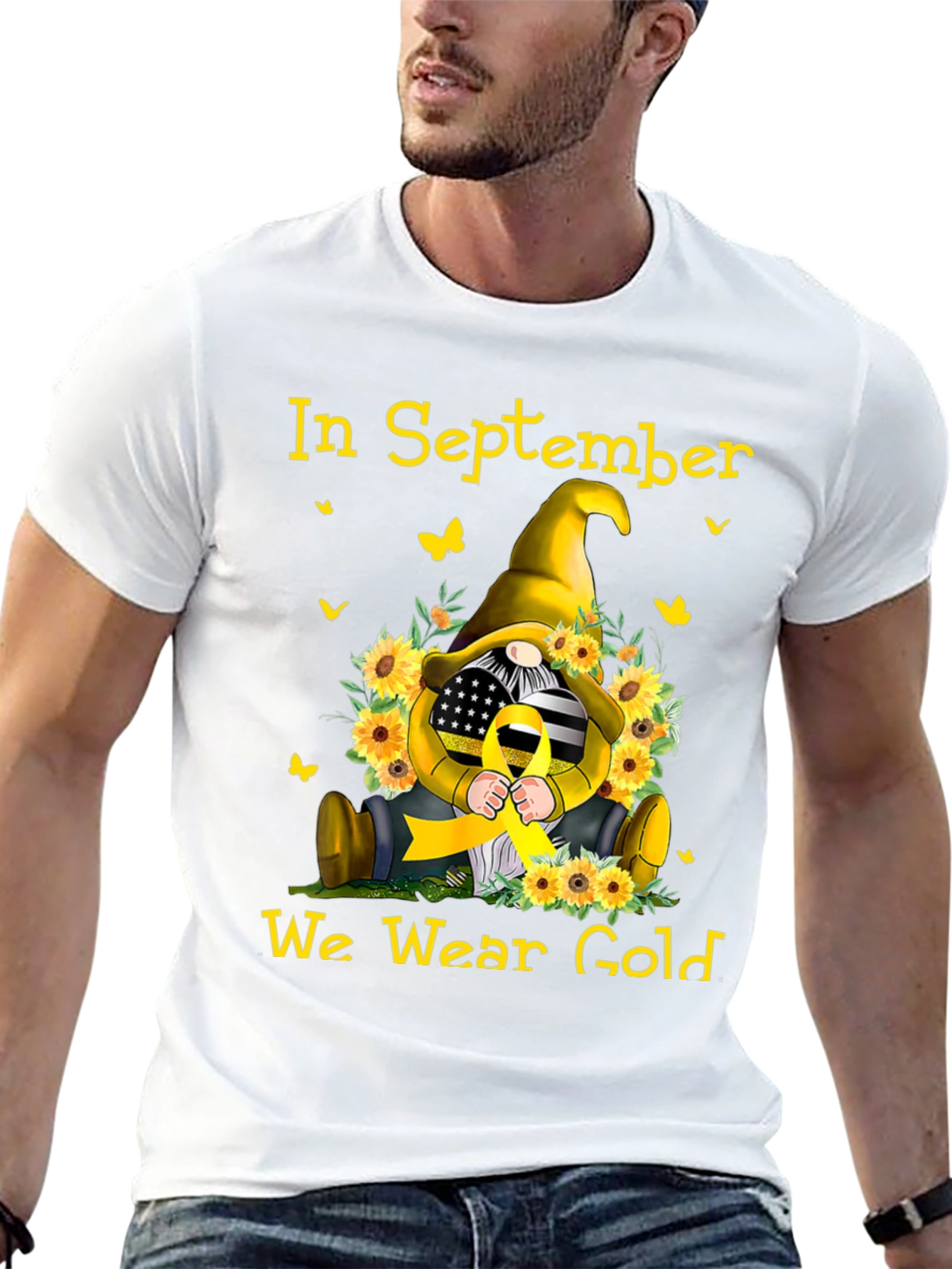 In September We Wear Gold Gnome T-Shirt