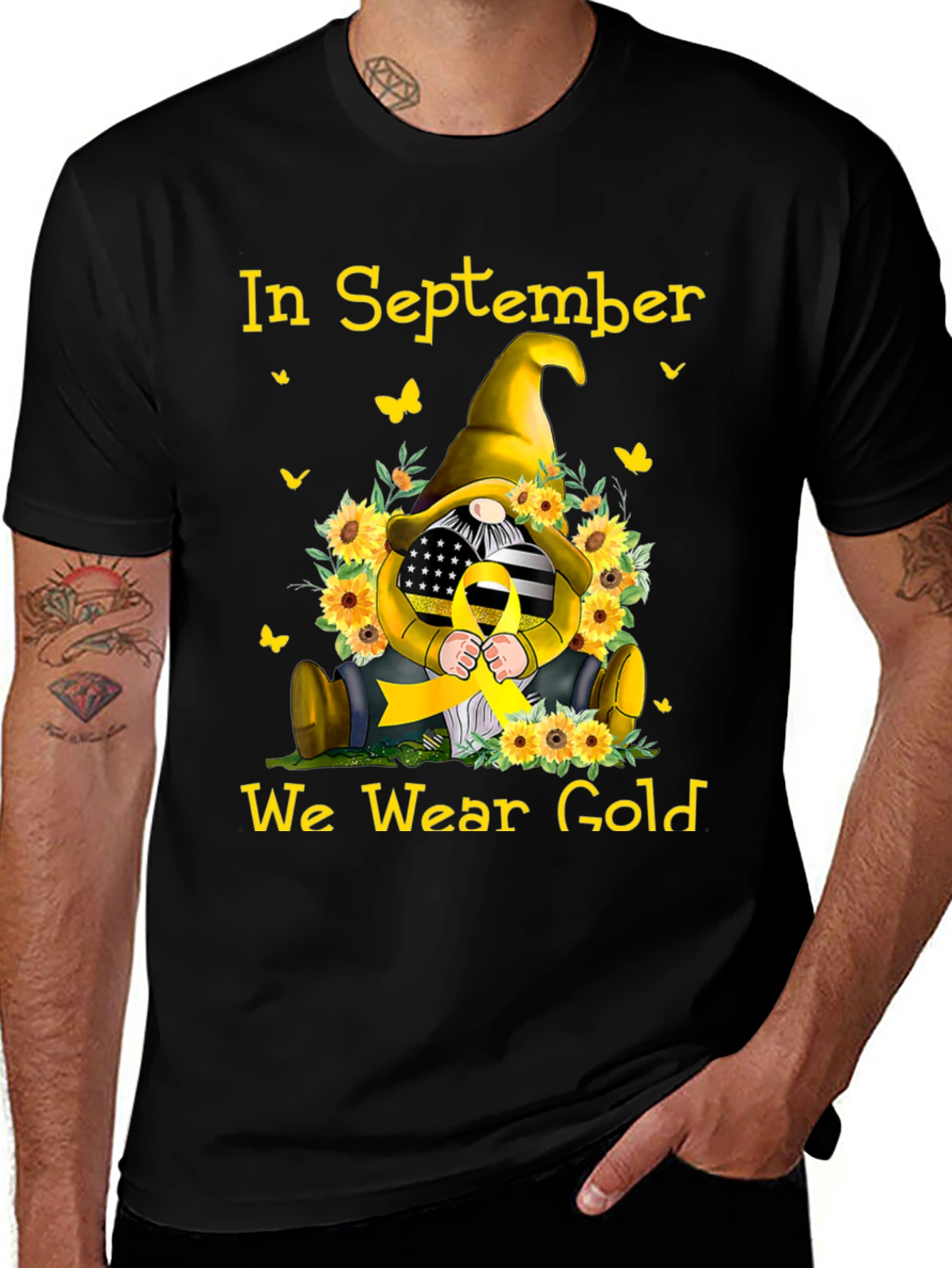 In September We Wear Gold Gnome T-Shirt