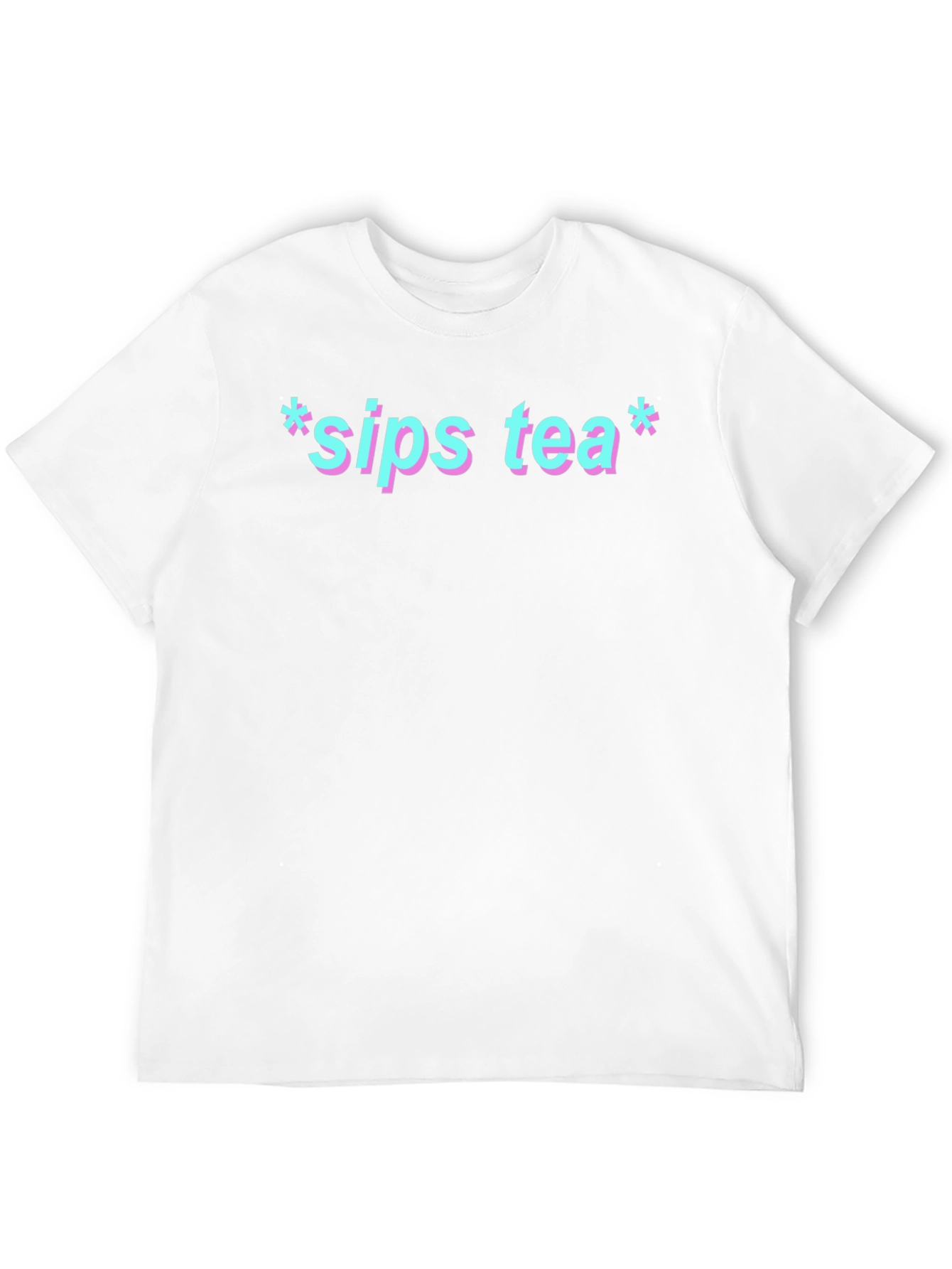 Sips Tea Graphic Print Black T-Shirt