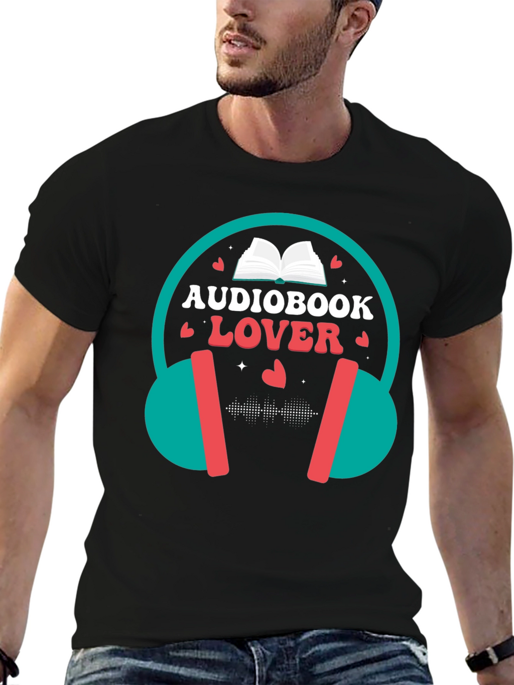 Audiobook Lover T-Shirt - Headphones Design