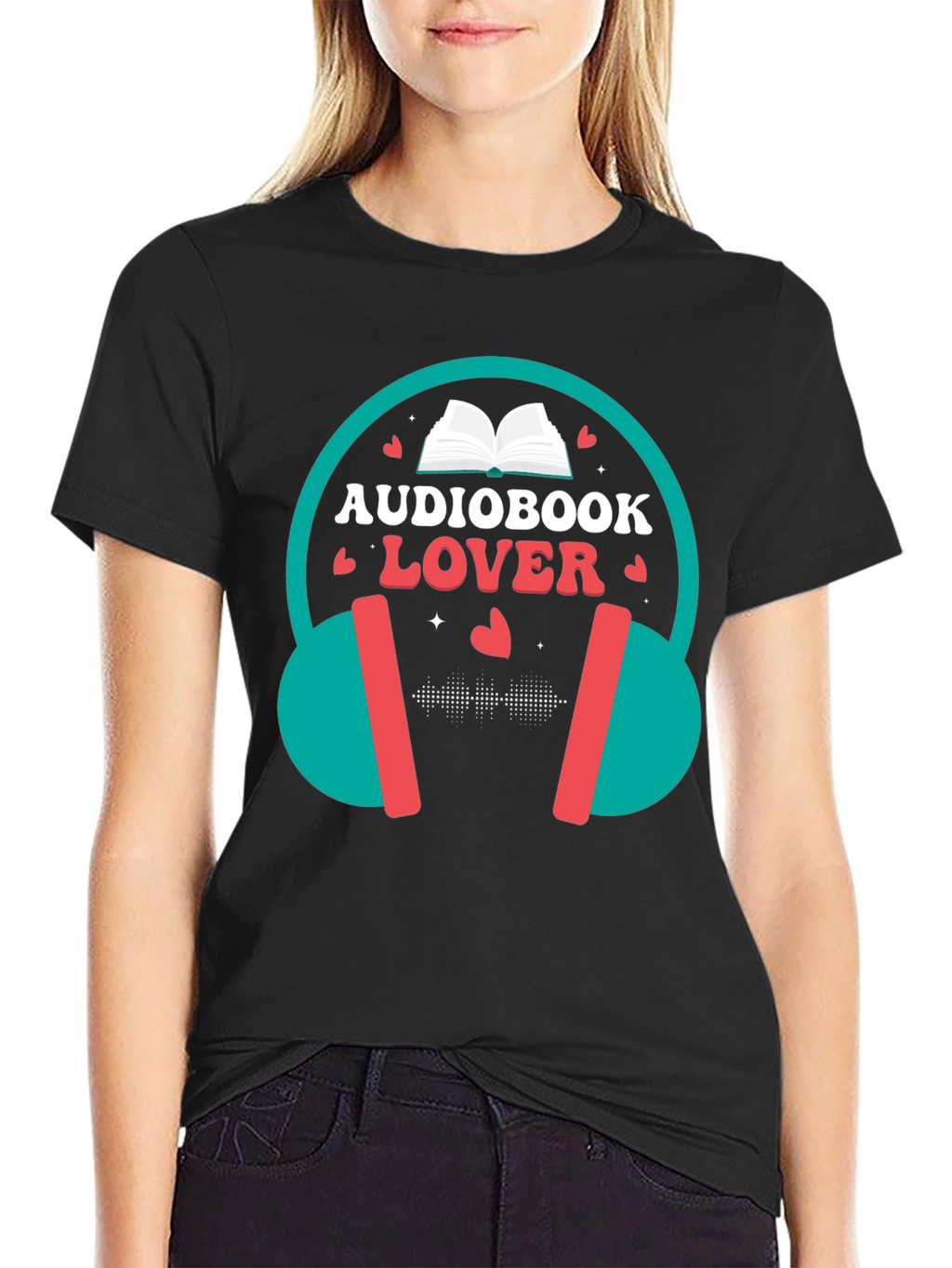 Audiobook Lover T-Shirt - Headphones Design