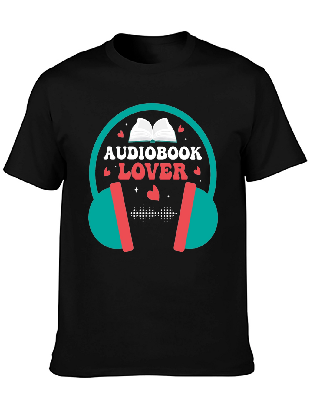 Audiobook Lover T-Shirt - Headphones Design