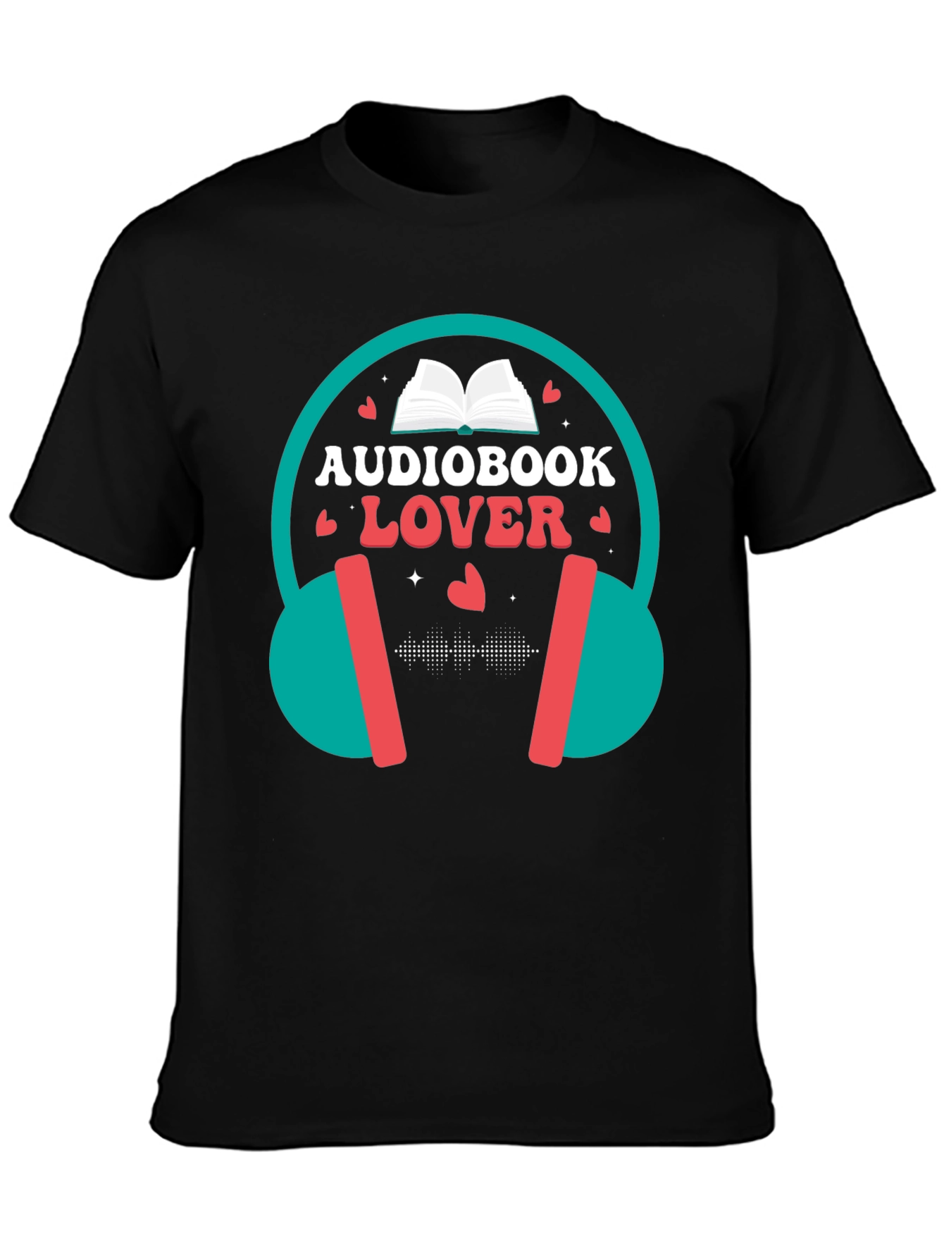 Audiobook Lover T-Shirt - Headphones Design