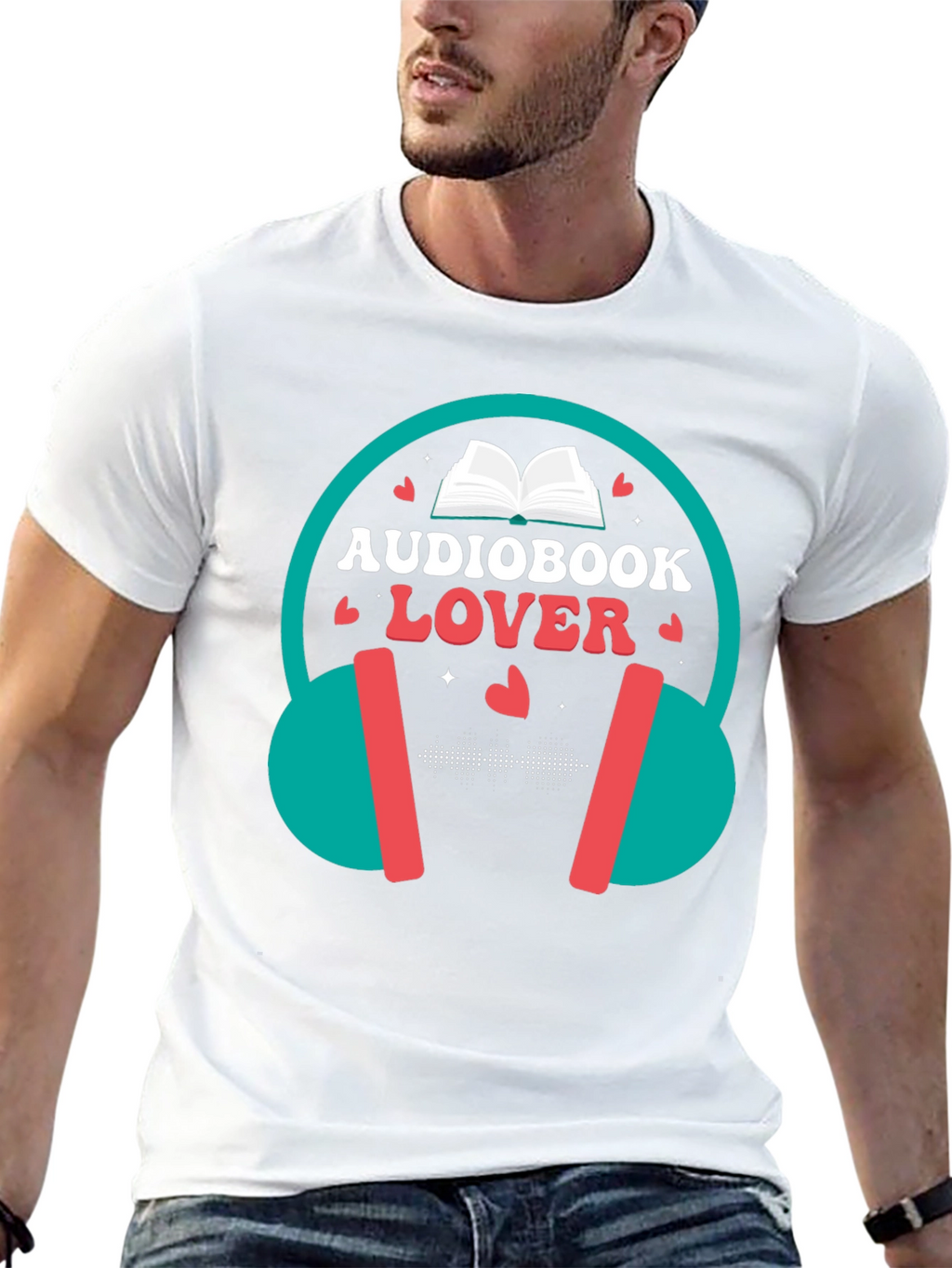 Audiobook Lover T-Shirt - Headphones Design