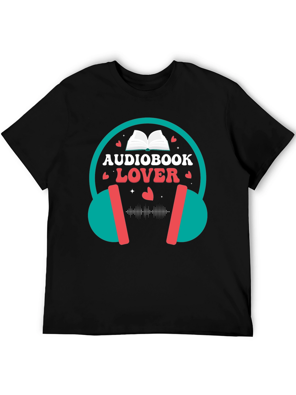 Audiobook Lover T-Shirt - Headphones Design