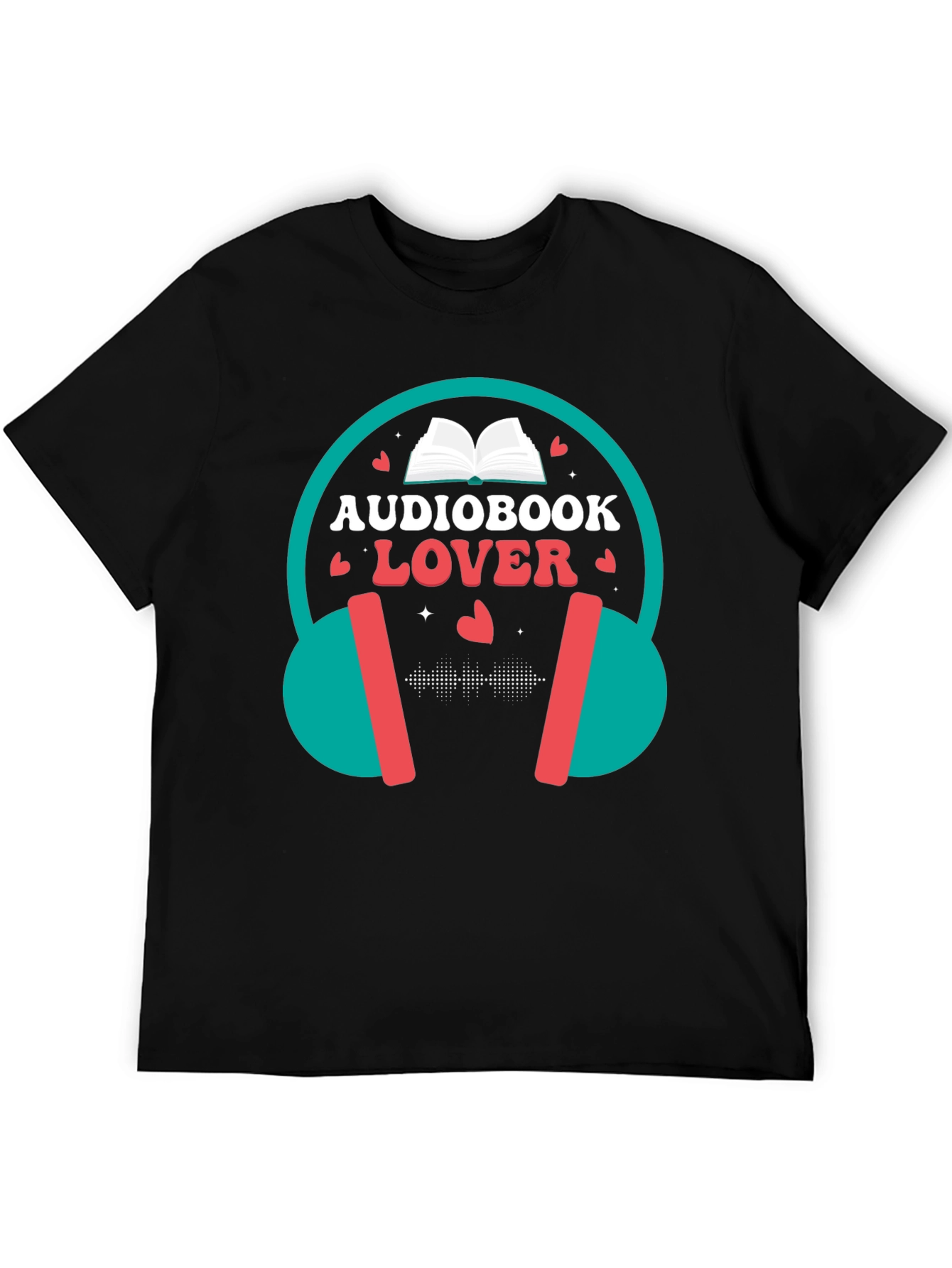 Audiobook Lover T-Shirt - Headphones Design