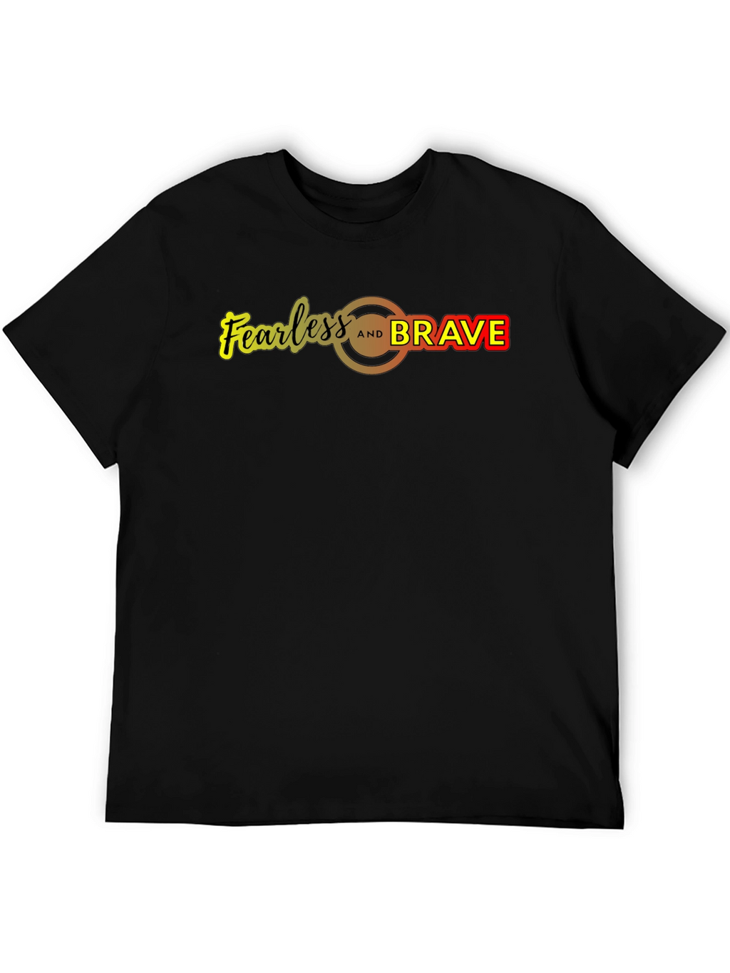 Fearless and Brave Graphic Tee - Mens Black T-Shirt