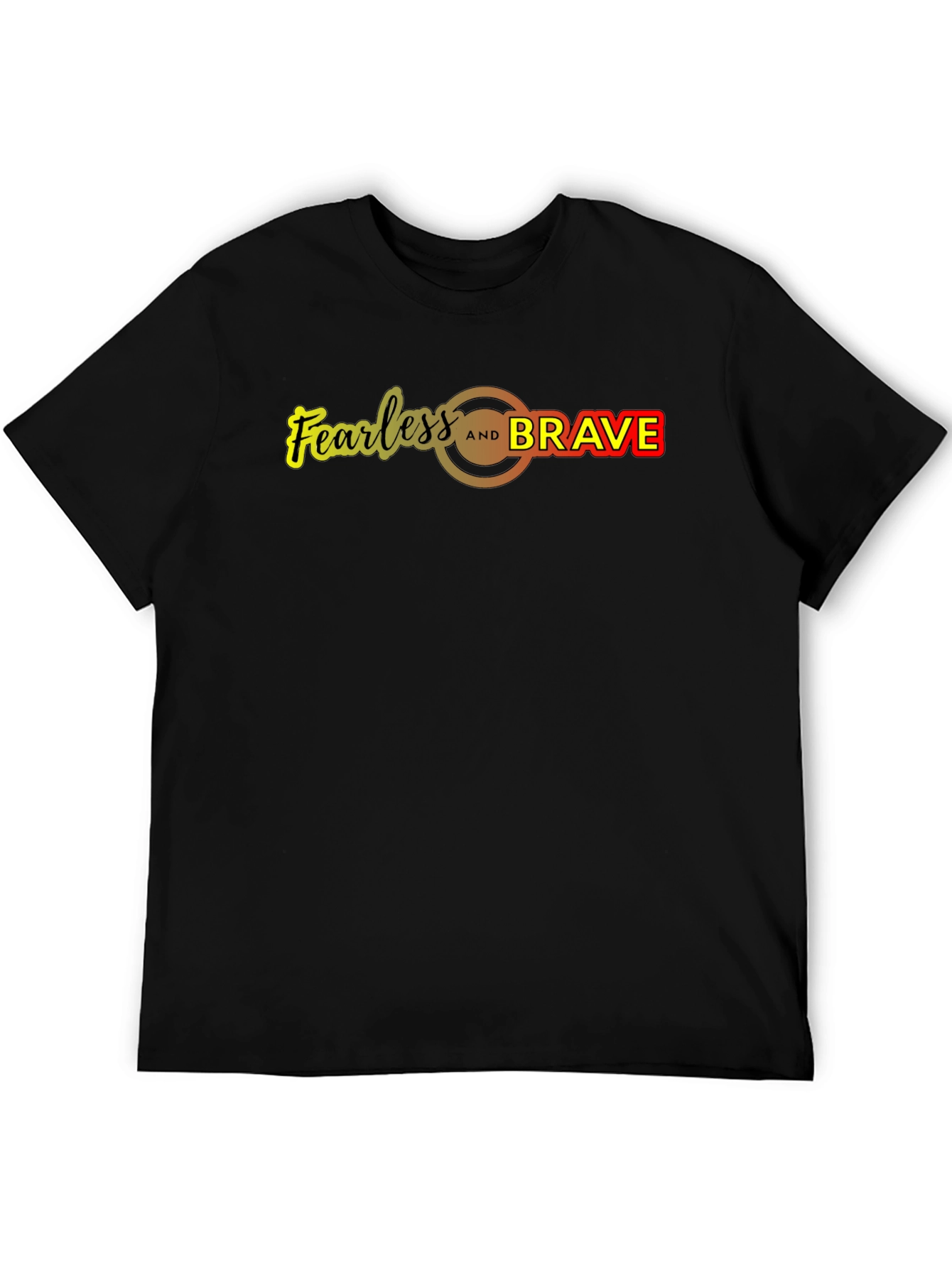 Fearless and Brave Graphic Tee - Mens Black T-Shirt