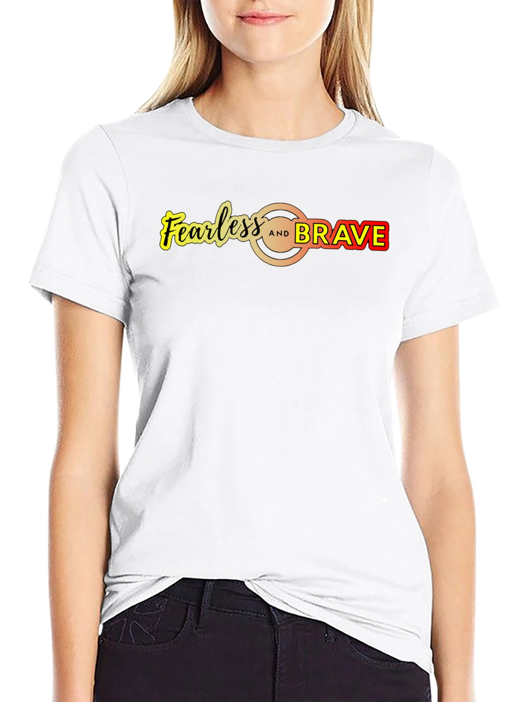 Fearless and Brave Graphic Tee - Mens Black T-Shirt