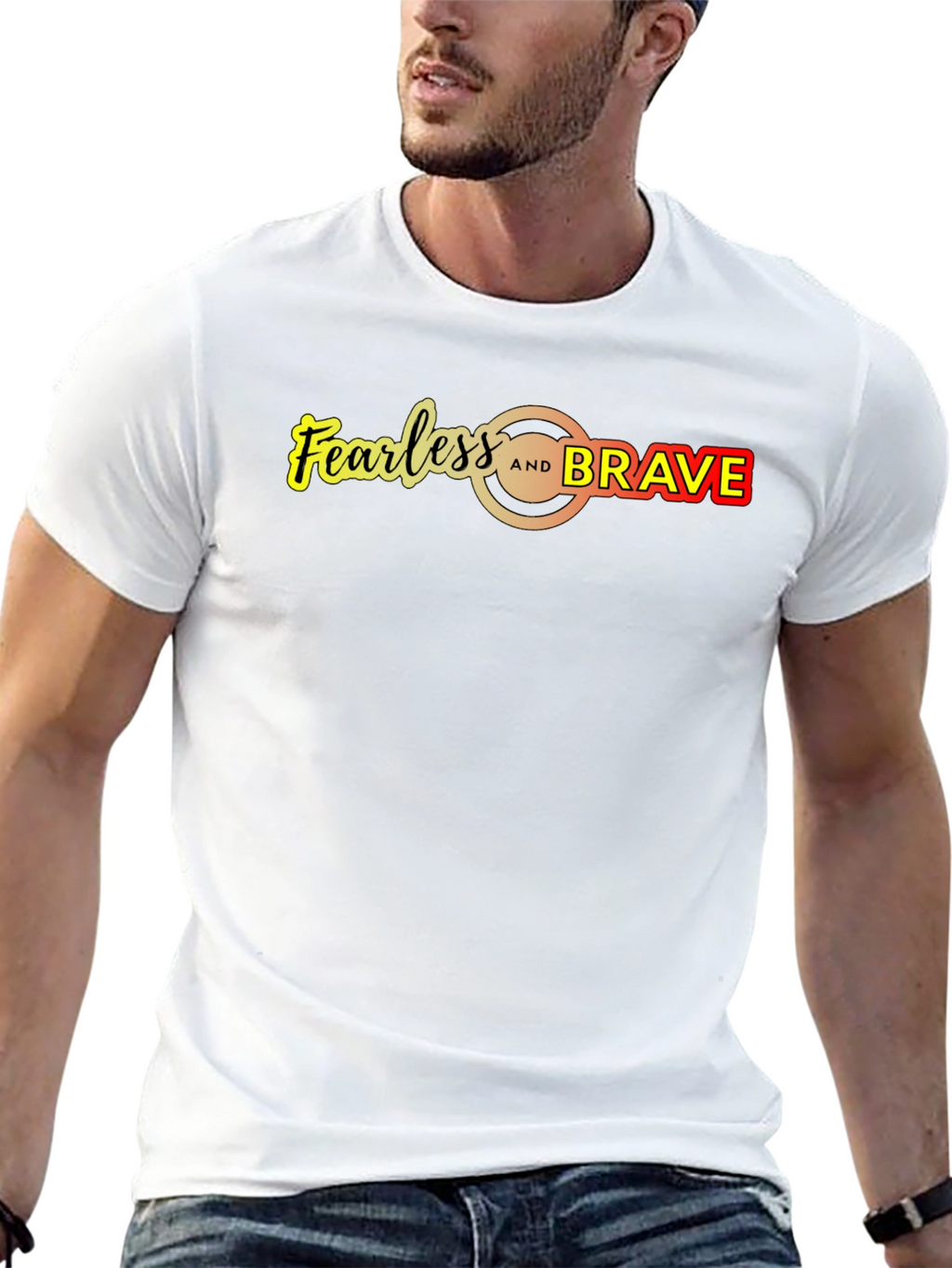 Fearless and Brave Graphic Tee - Mens Black T-Shirt