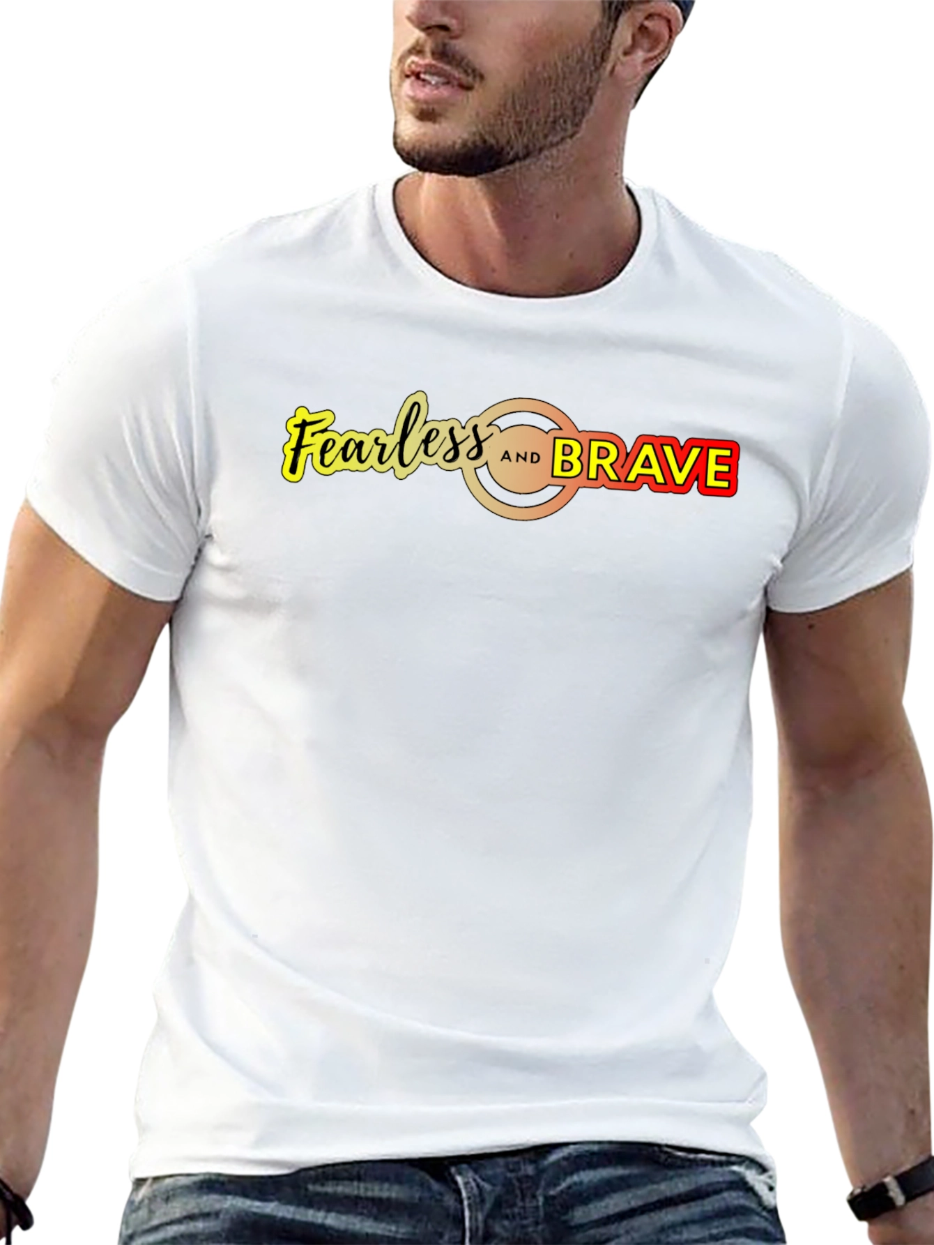 Fearless and Brave Graphic Tee - Mens Black T-Shirt