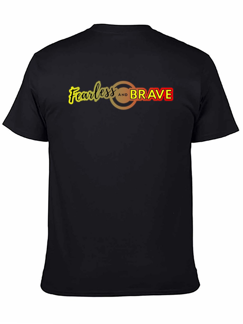 Fearless and Brave Graphic Tee - Mens Black T-Shirt