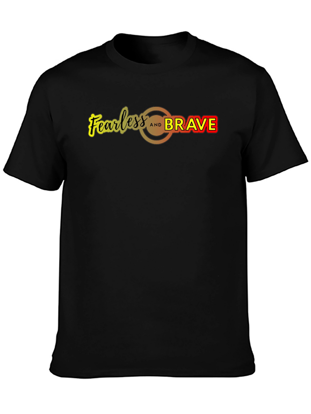Fearless and Brave Graphic Tee - Mens Black T-Shirt