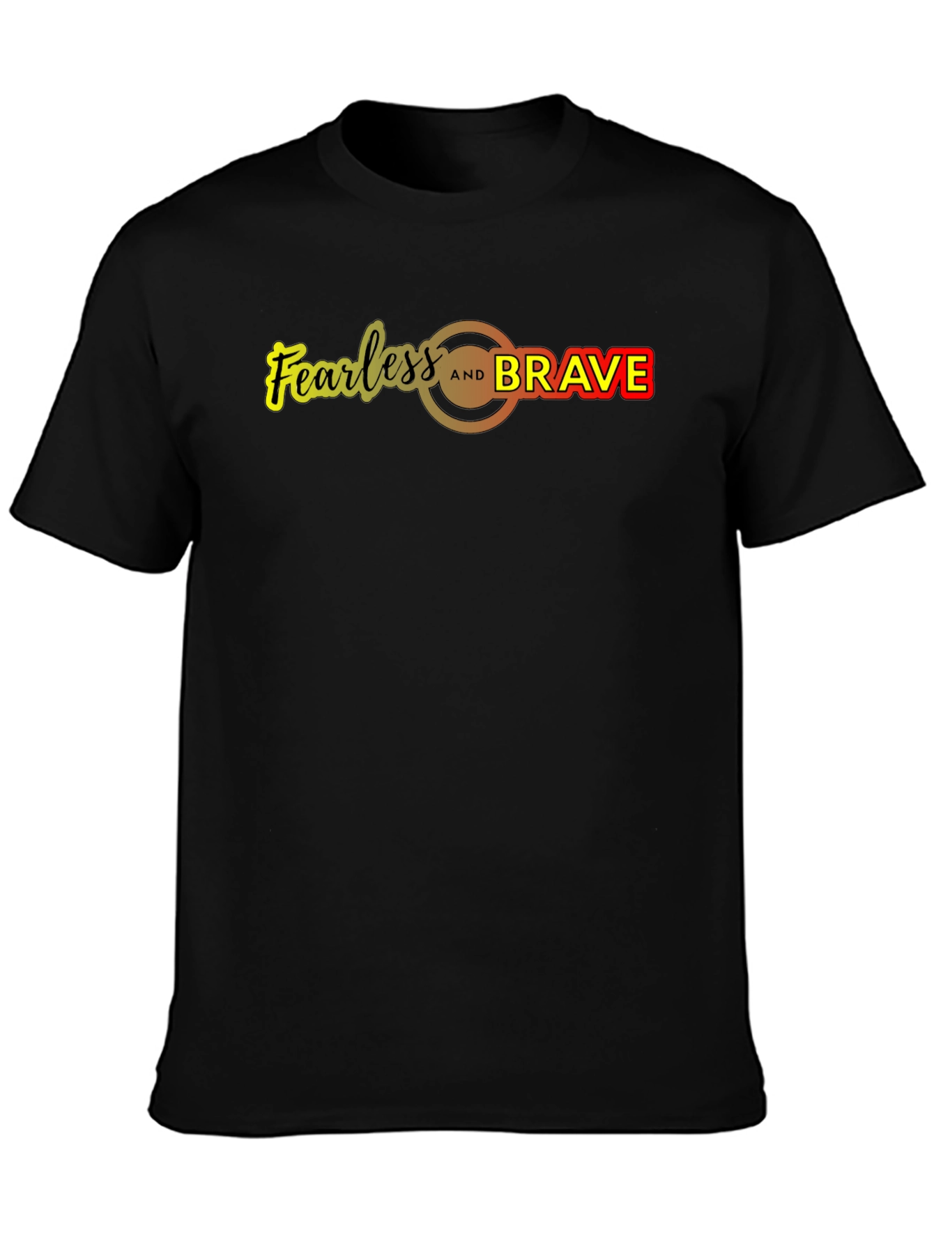 Fearless and Brave Graphic Tee - Mens Black T-Shirt