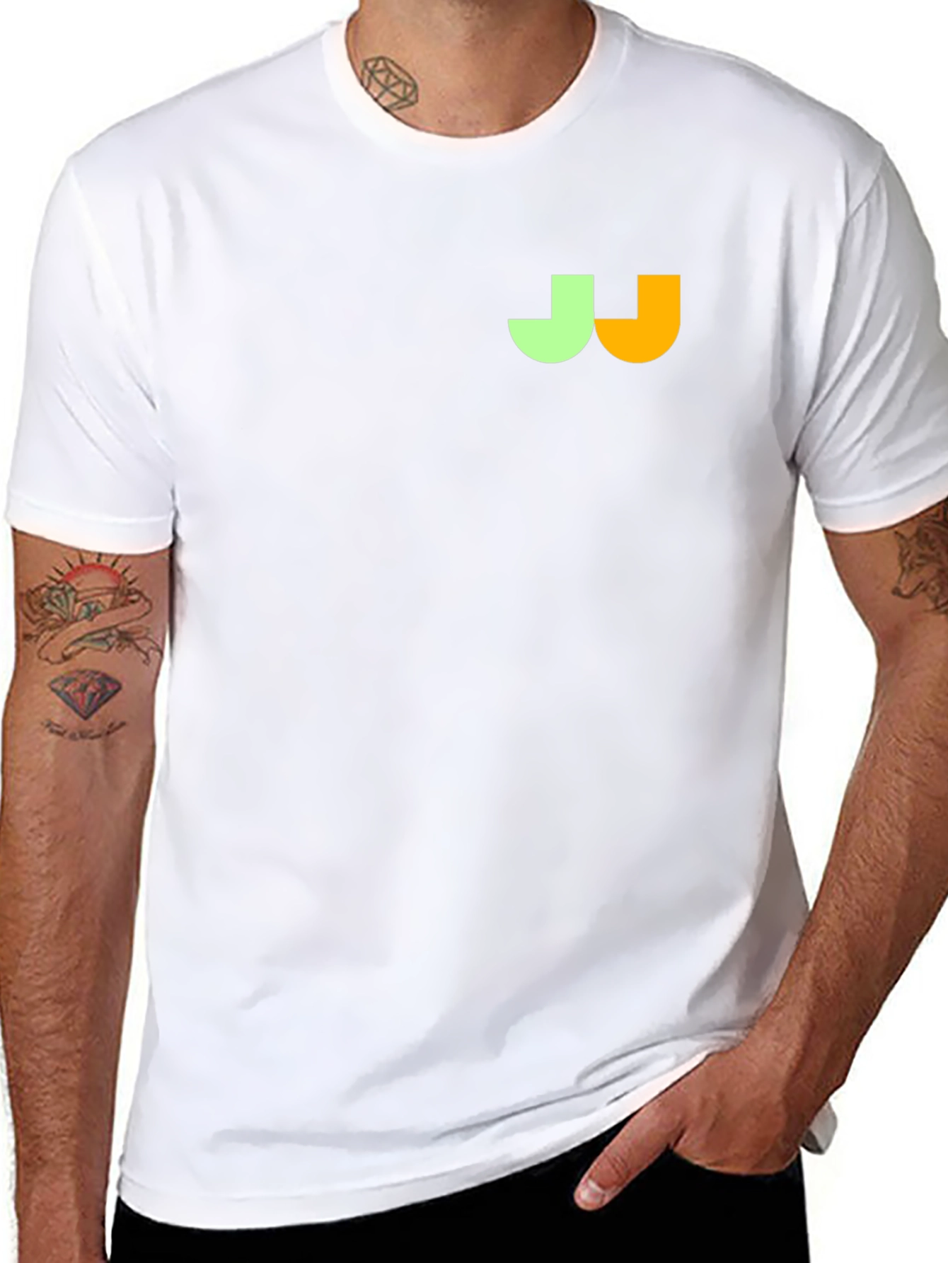 Modern Black T-Shirt with Unique Logo