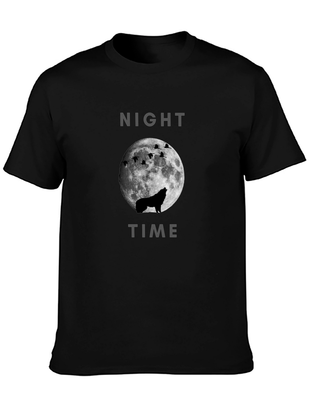 Night Time Wolf Moon Graphic Tee