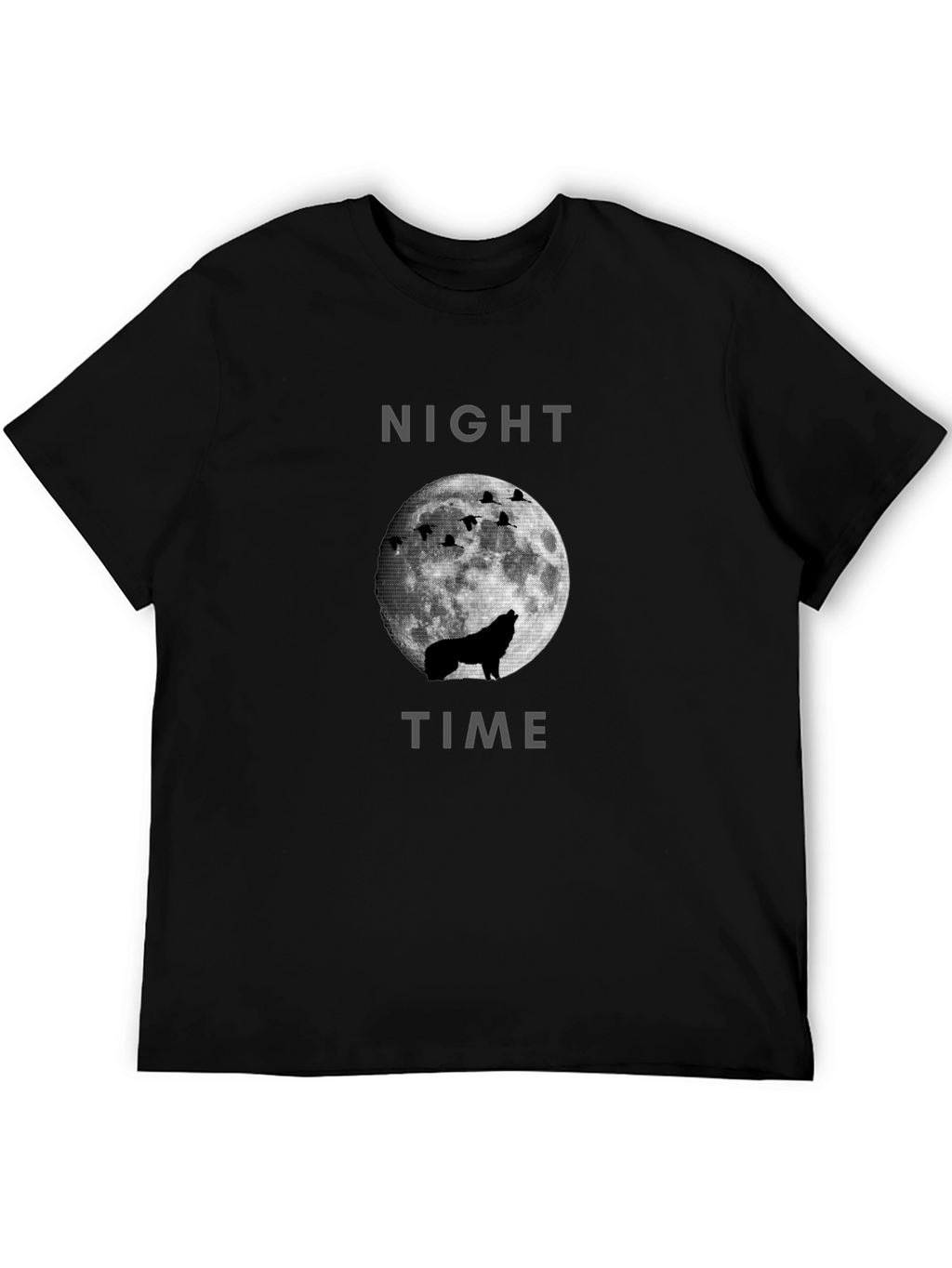 Night Time Wolf Moon Graphic Tee