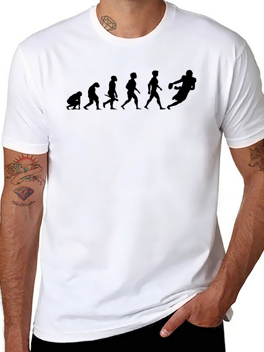 Evolution of Football Fan T-Shirt