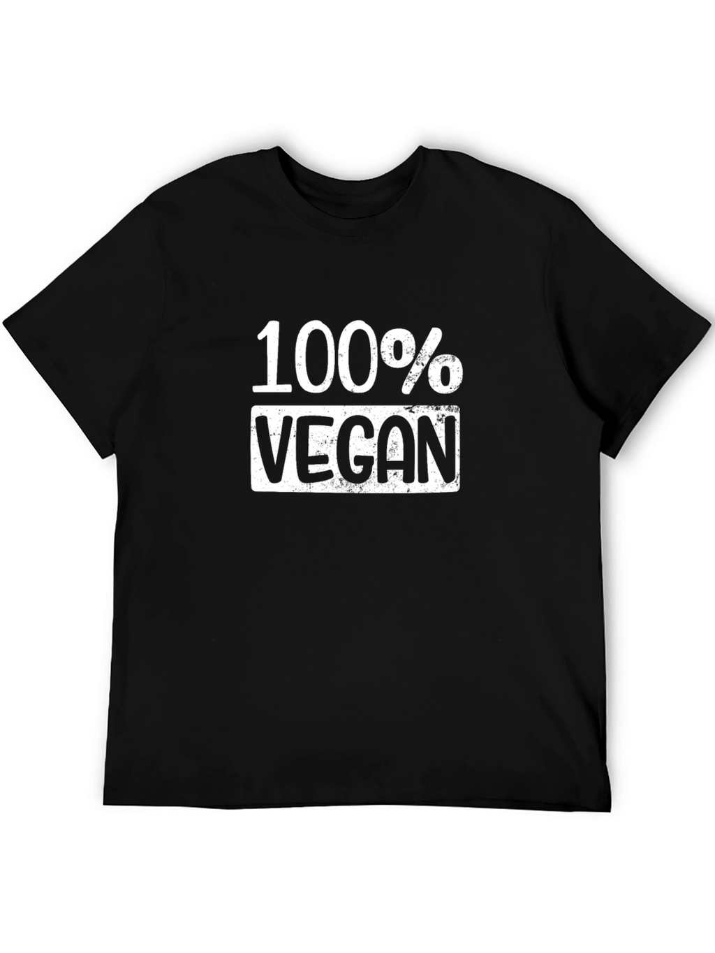 100% Vegan Graphic Tee - Black