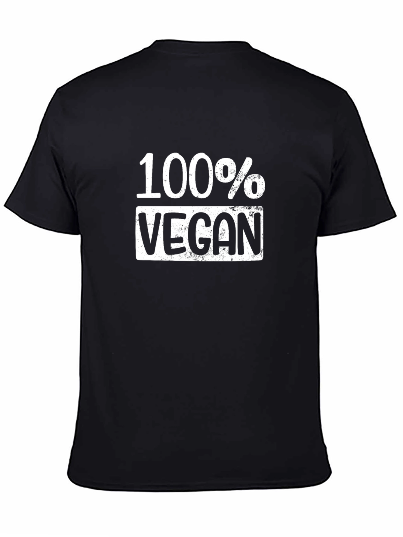 100% Vegan Graphic Tee - Black