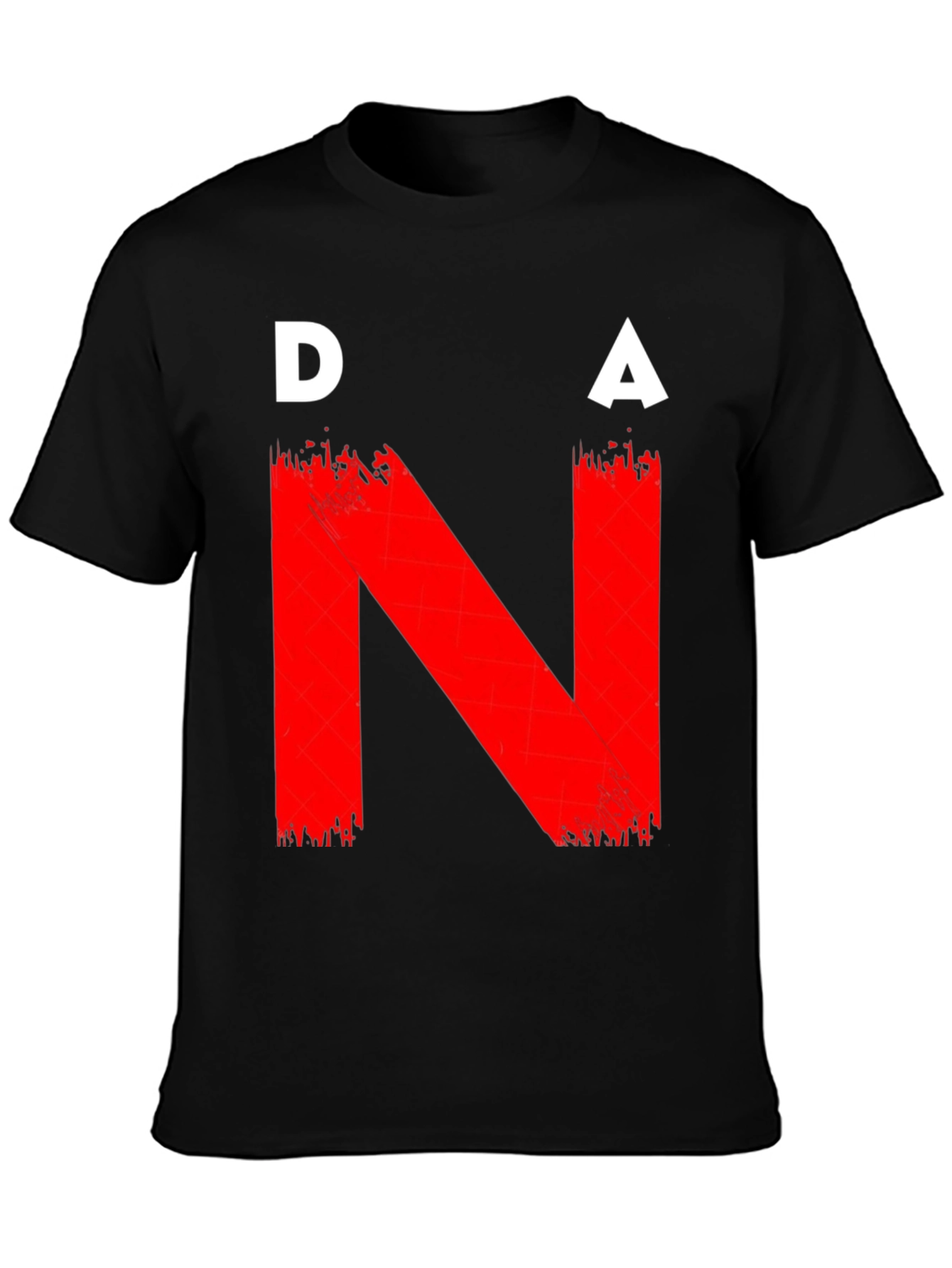 DNA Graphic T-Shirt - Bold Red on Black