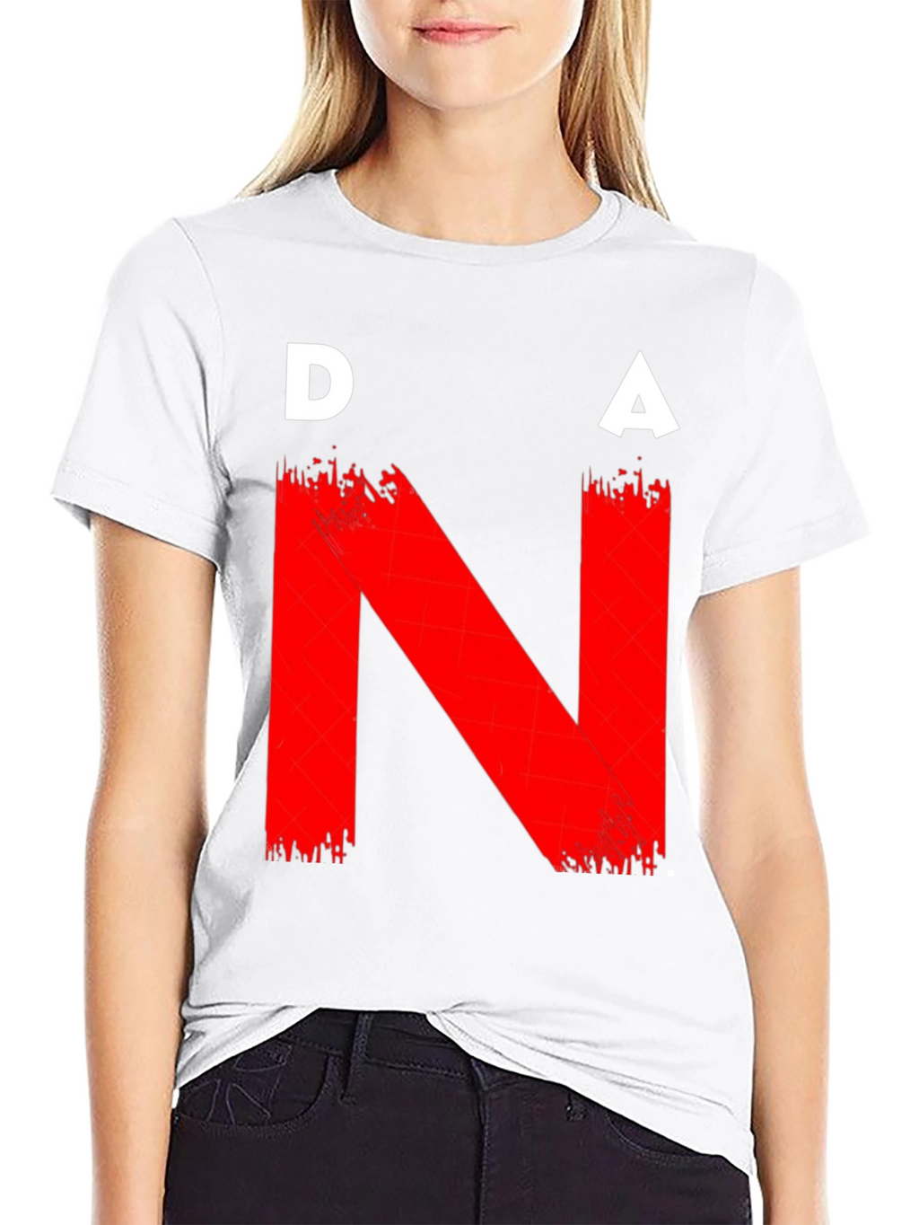 DNA Graphic T-Shirt - Bold Red on Black