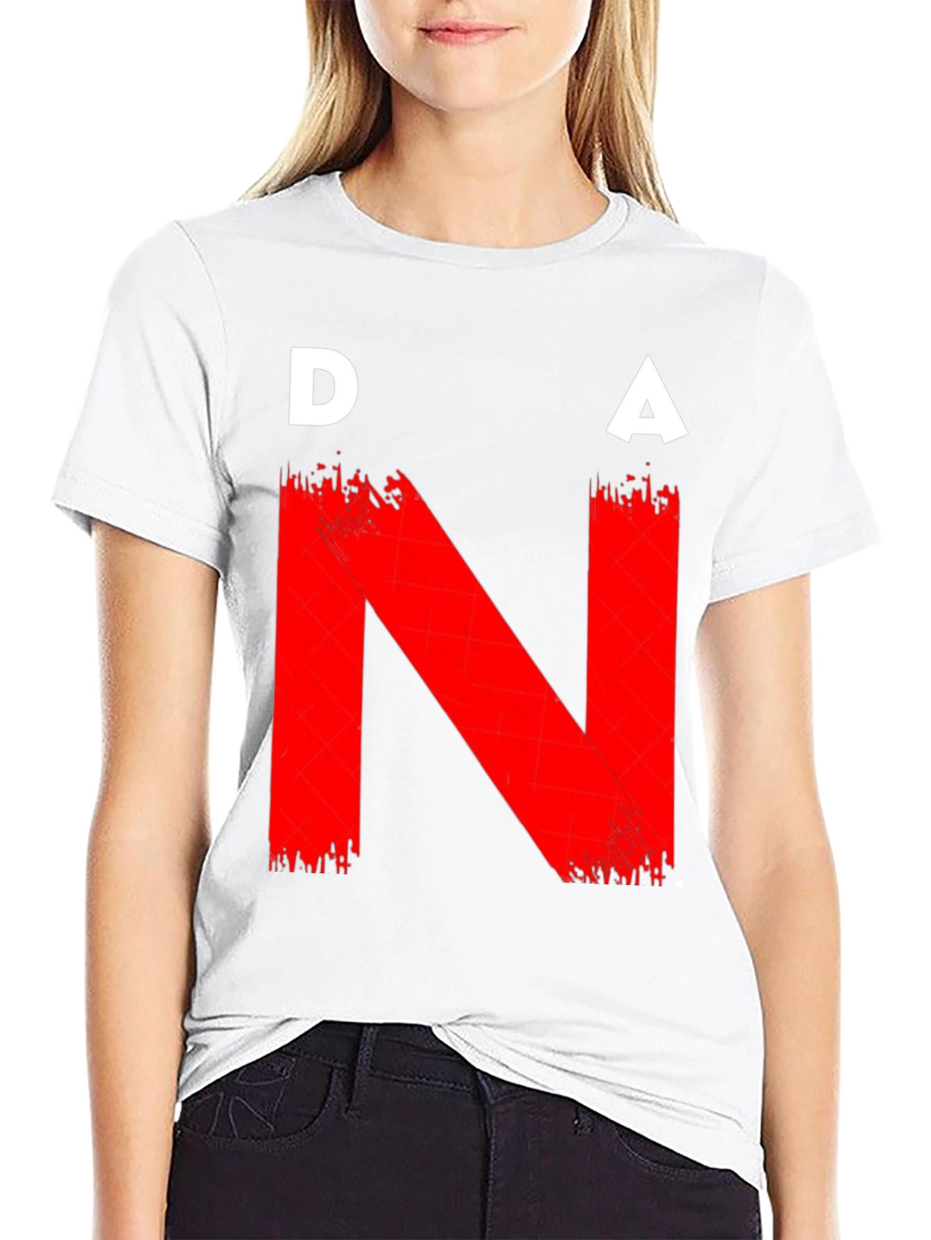 DNA Graphic T-Shirt - Bold Red on Black